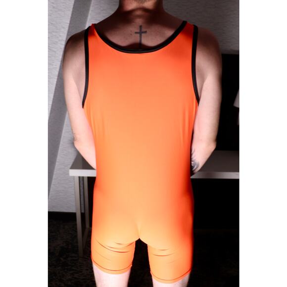 N2N Bodywear Orange Hero Flash Singlet - Size M - Picture 4 of 5